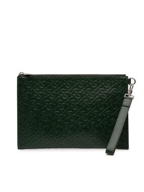 Burberry Embossed Leather Tb Clutch #321426B30B